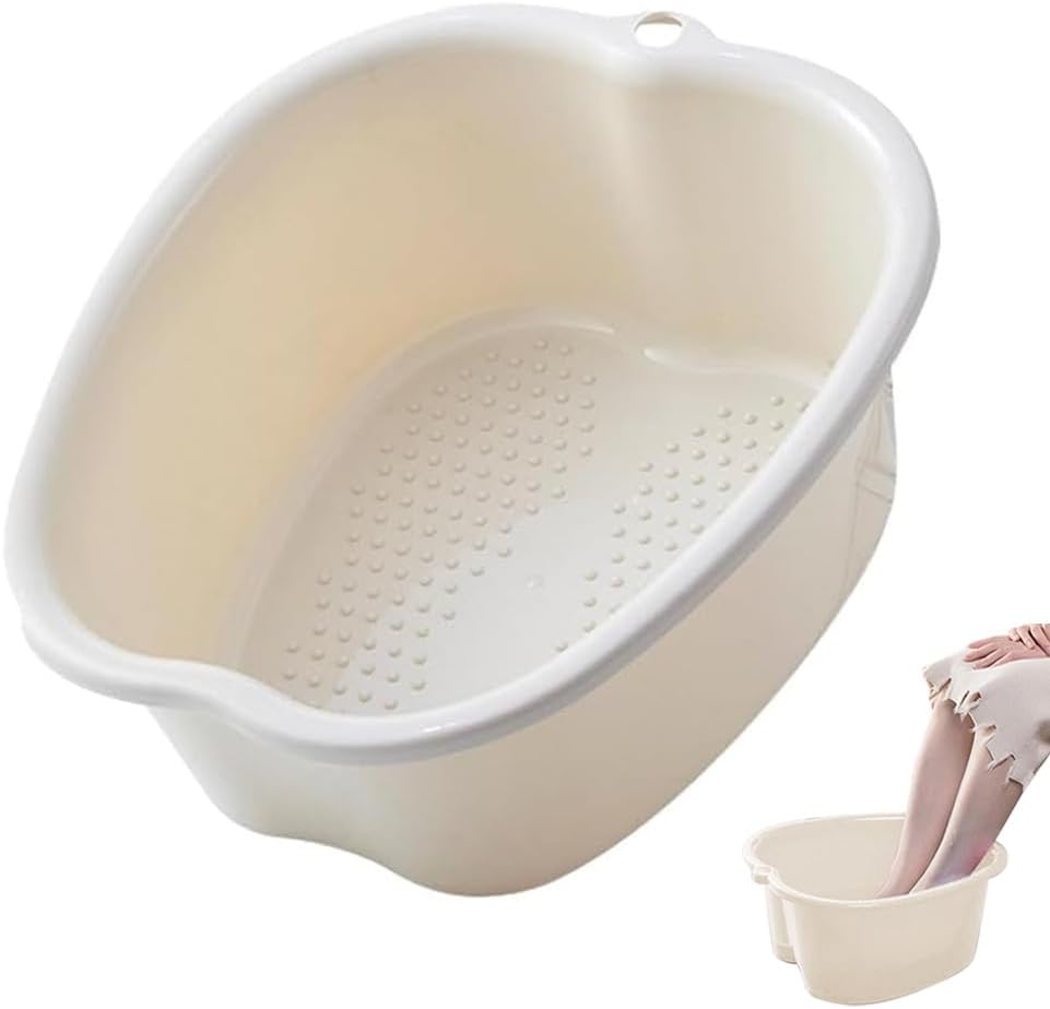 Thickened Plastic Foot Soaking Basin – Home Spa Foot Bath Bucket with Massage Dots, Durable PP Material, Unisex Foot Tub