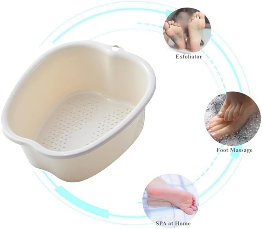 Thickened Plastic Foot Soaking Basin – Home Spa Foot Bath Bucket with Massage Dots, Durable PP Material, Unisex Foot Tub