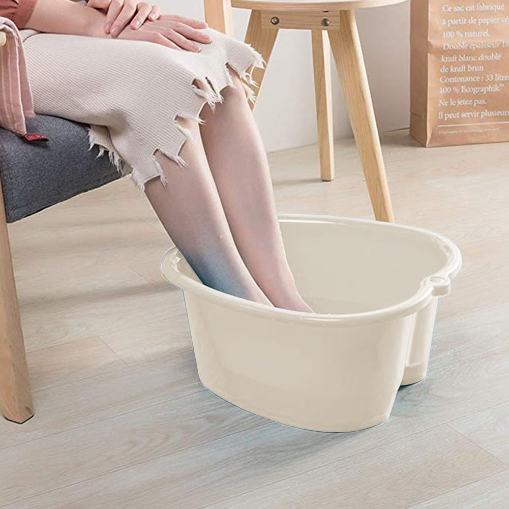 Thickened Plastic Foot Soaking Basin – Home Spa Foot Bath Bucket with Massage Dots, Durable PP Material, Unisex Foot Tub